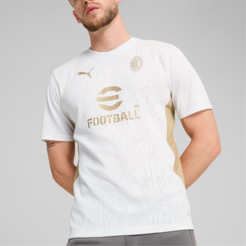 PUMA x AC Milan Football FW24 Soccer Jersey Men’s White/Gold