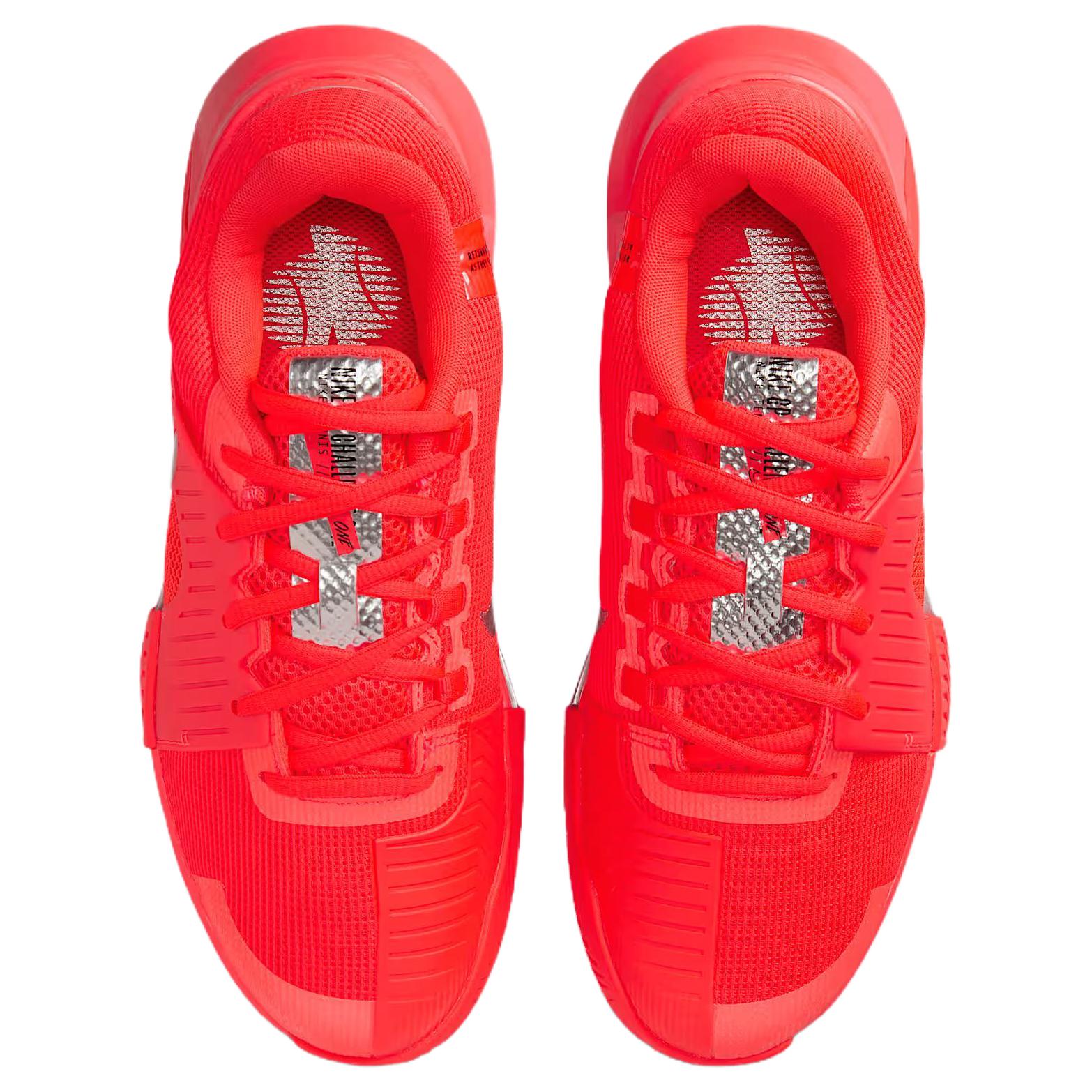 Nike GP Challenge 1 Abrasion Resistant Support Low top Tennis Shoes Women’s Red Silver