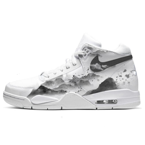 Nike Flight Legacy Vintage Basketball Shoes Unisex Mid Top Black/White