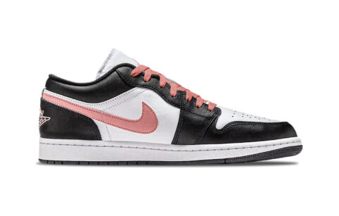 Jordan Air Jordan 1 Balance Low top Vintage Basketball Shoes Unisex Black Pink