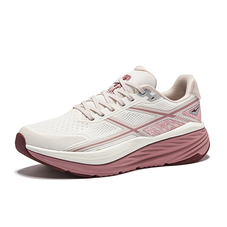 Erke Cushioning Slip Resistant Breathable Low top Casual Running Shoes Women’s Microcrystal White Painted Gray