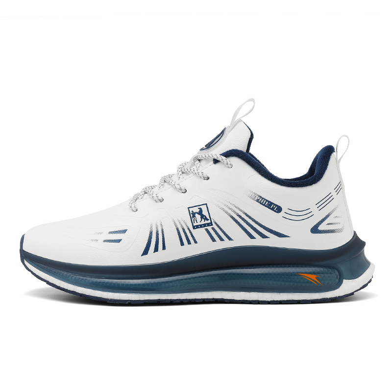 JINLAIKE Cushioning Slip Resistant Abrasion Resistant Low top Casual Running Shoes Unisex White