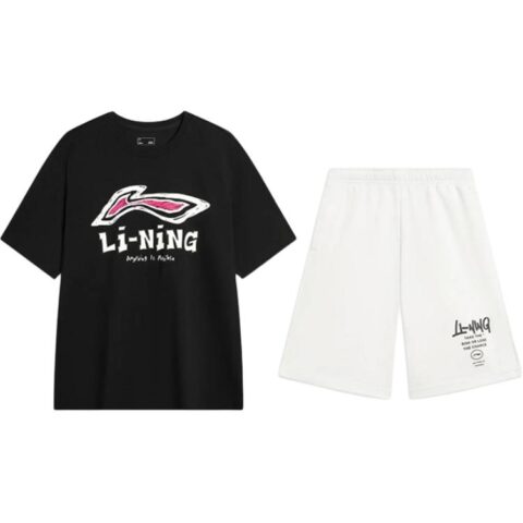 Li Ning Casual Sportswear Unisex Black+White