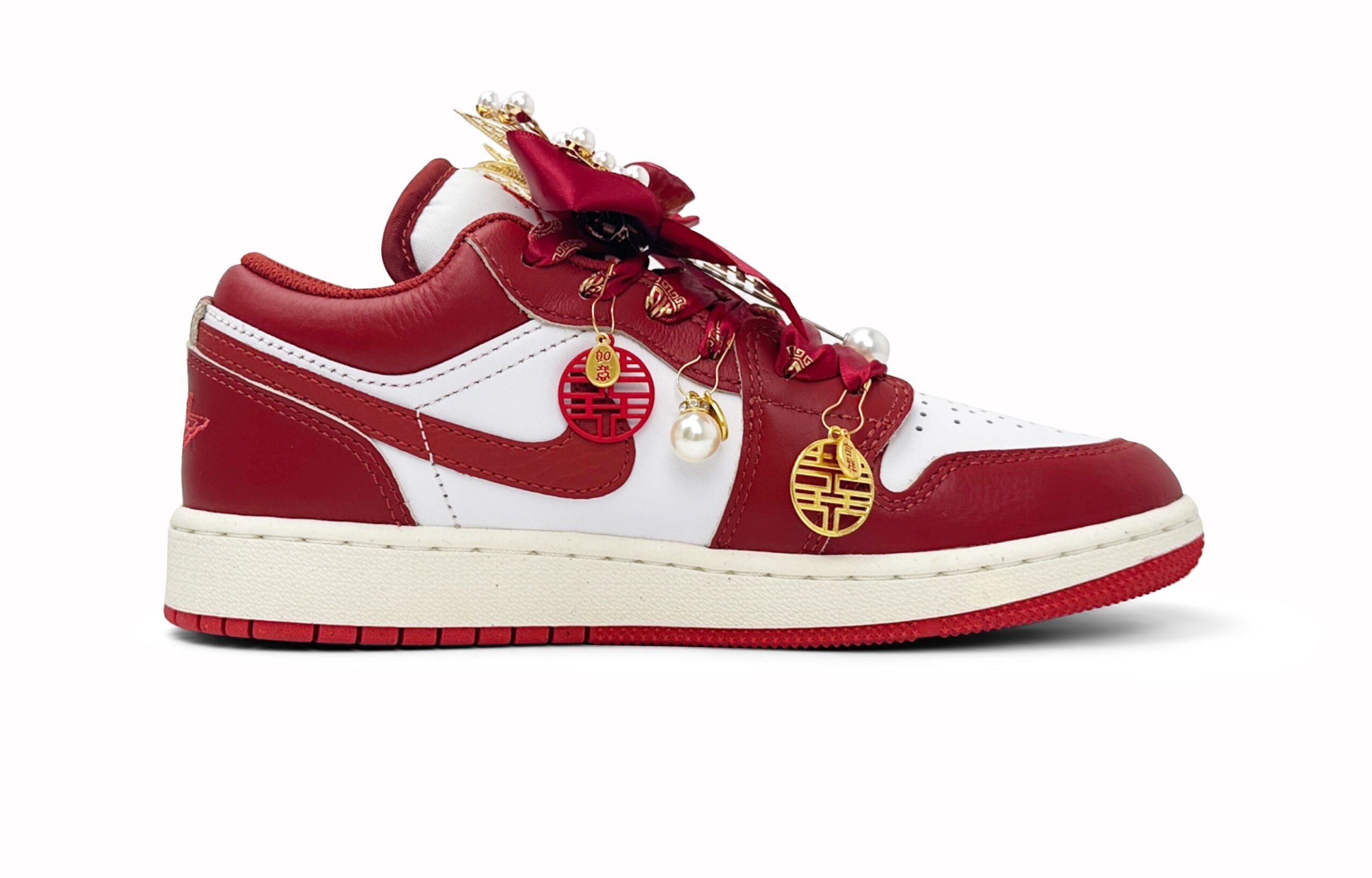 Jordan Air Jordan 1 Harmony Of The Qín And Se, Wedding Shoes Cushioning Abrasion Resistant Coverage Low top