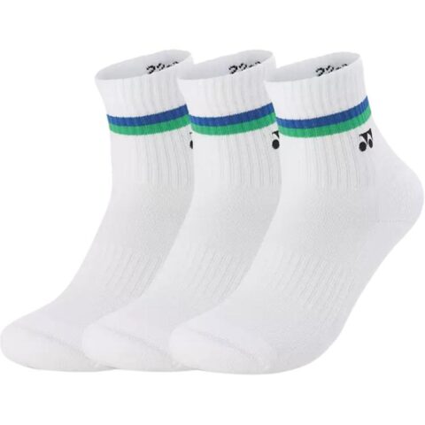 YONEX Crew Socks Men’s 3 Pack White
