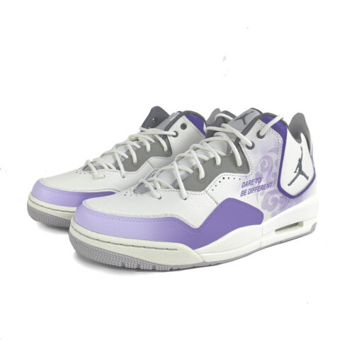 Jordan Courtside 23 Cushioning Slip Resistant Mid top Vintage Basketball Shoes Men’s Purple White