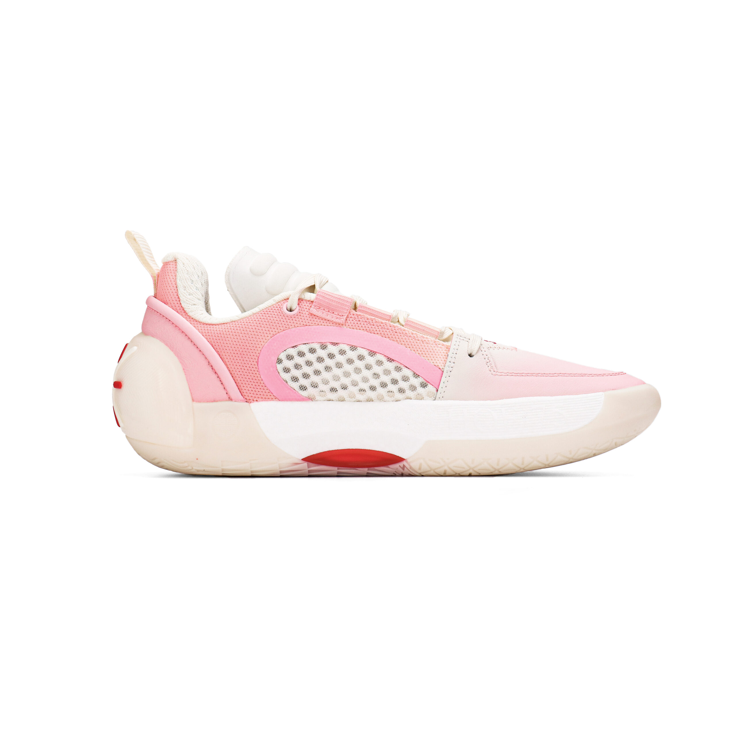 Li Ning All City 12 Encore Cushioning Slip Resistant Abrasion Resistant Low top Basketball Shoes Men’s Pink White