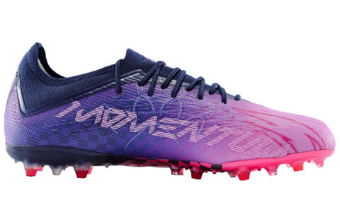 KELME Shadow 2.0 Cushioning Slip Resistant Breathable Coverage Soccer Shoes Unisex Dark Blue Neon Pink