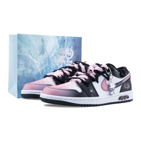 Jordan Air Jordan 1 Honey Sweetheart Slip Resistant Abrasion Resistant Low top Vintage Basketball Shoes Women’s