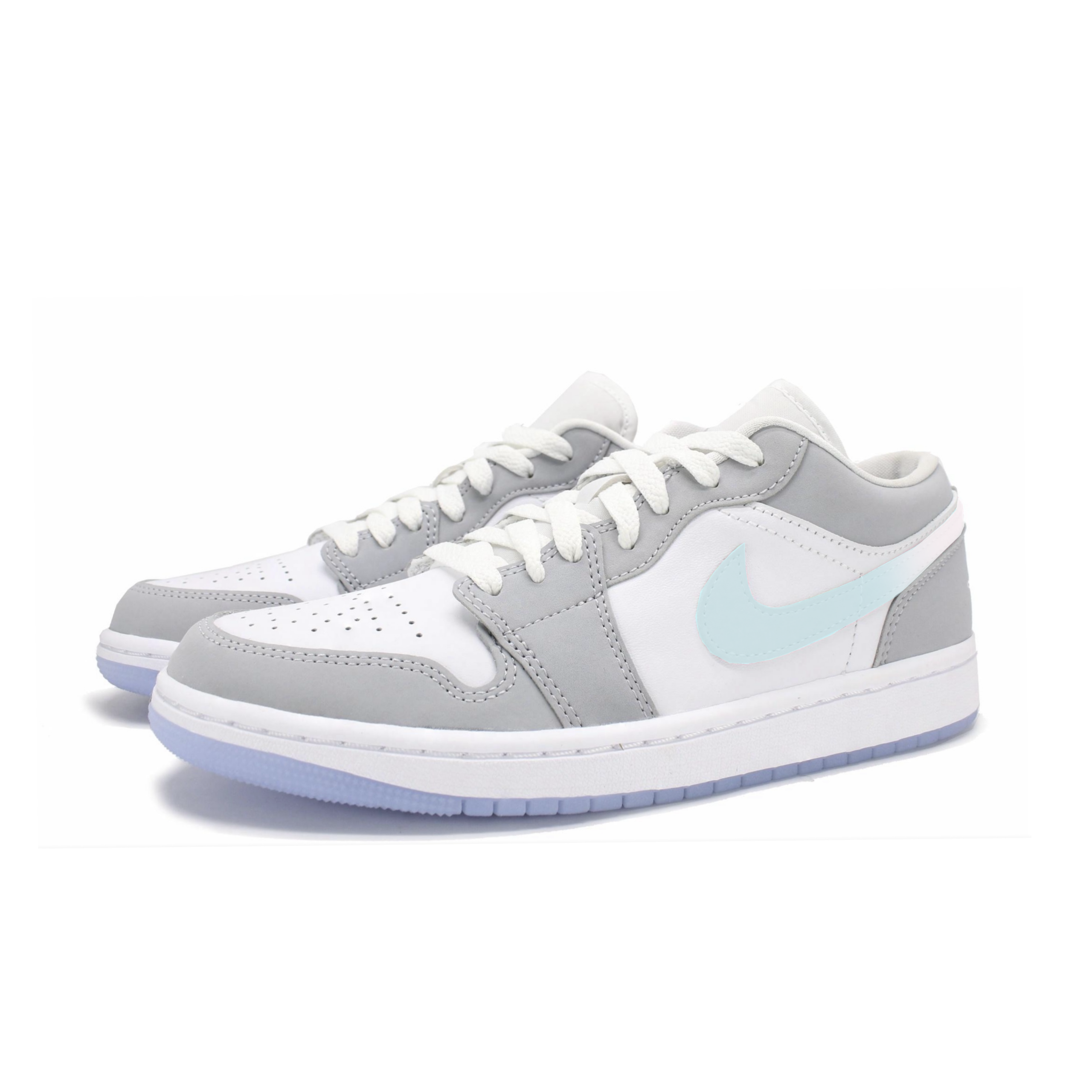 Jordan Air Jordan 1 Slip Resistant Abrasion Resistant Low top Vintage Basketball Shoes Women’s White