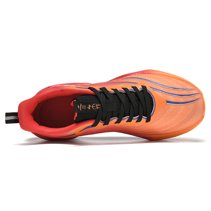 JINLAIKE Cushioning Slip Resistant Abrasion Resistant Low top Nylon TPU Sheet Running Shoes Unisex Red