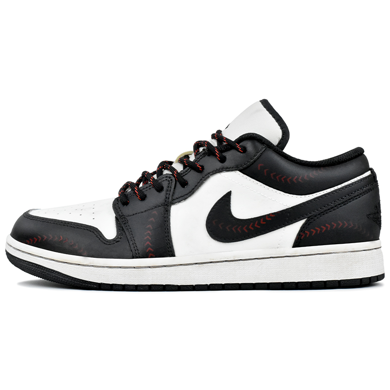Jordan Air Jordan 1 Wear resistant And Lightweight Low top Vintage Basketball Shoes Men’s Black White