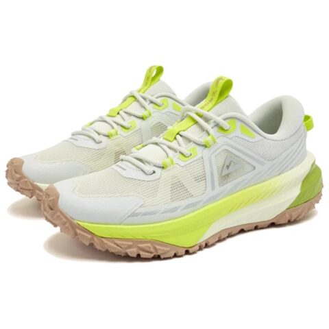 QIAODAN Abrasion Resistant Slip Resistant Low top Trail Running Shoes Men’s Gray Green