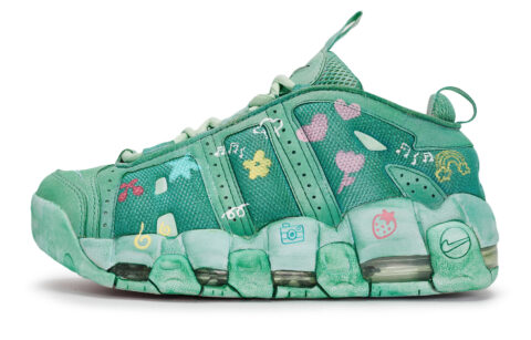 Nike Air More Uptempo 811 Manufacturing, Qingyu Mazi, Special Shoe Box Low top Vintage Basketball Shoes Unisex Green