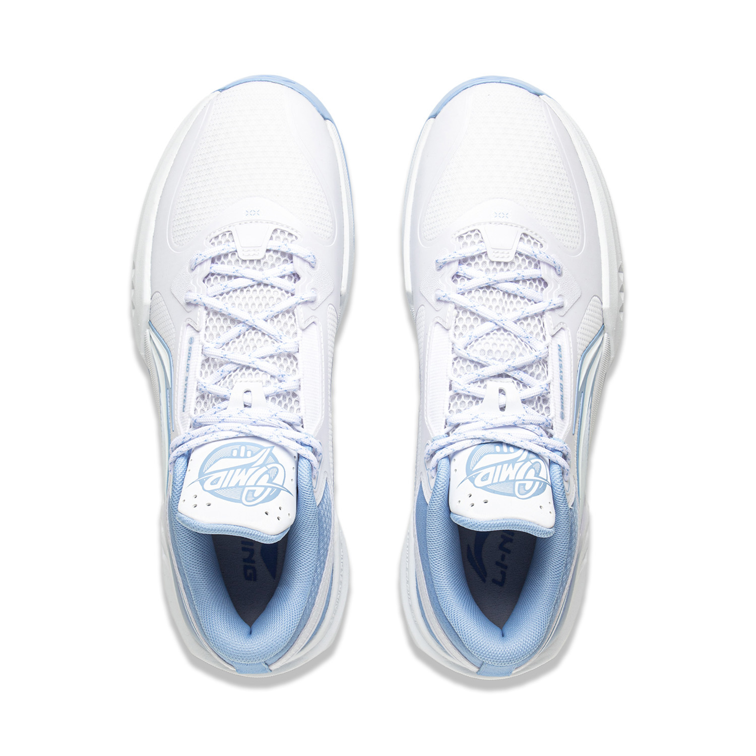 Li Ning Light Speed 3mid Low top Basketball Shoes Men’s Standard White Snow Blue