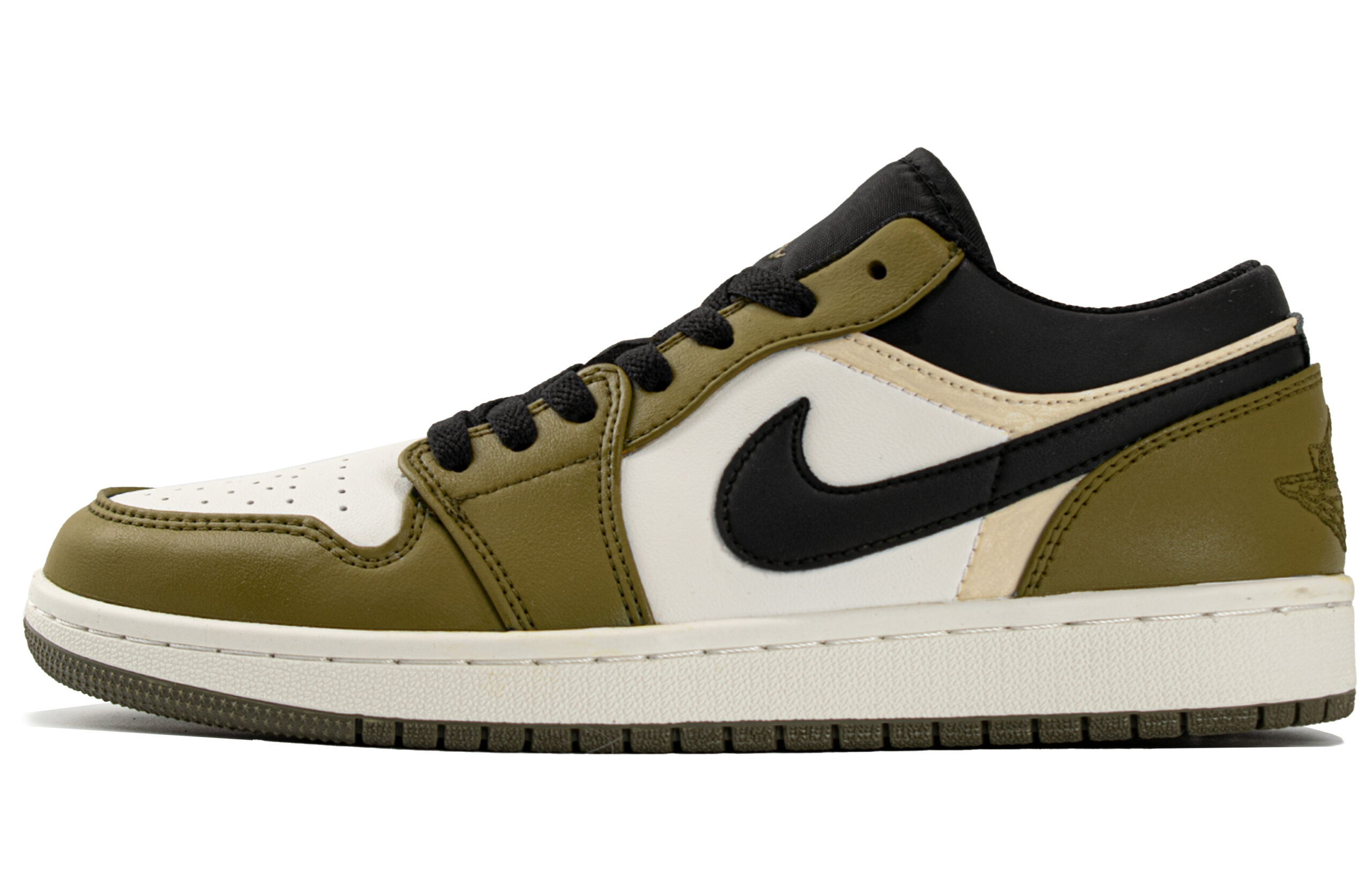 Jordan Air Jordan 1 Summer Solstice WS Low top Vintage Basketball Shoes Unisex Black White Green