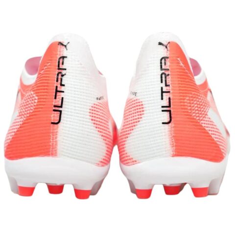 PUMA Ultra 5 Pro MG Multi Ground Cushioning Soccer Shoes Unisex White Orange