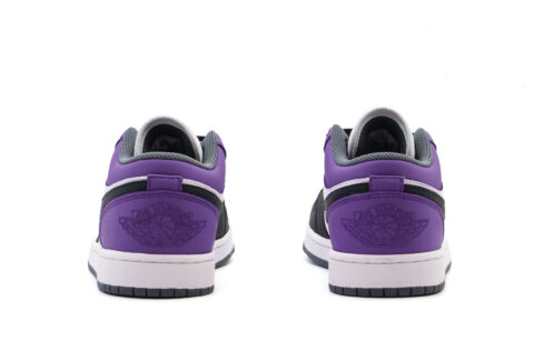 Jordan Air Jordan 1 Abrasion Resistant Low top Vintage Basketball Shoes Unisex Black Purple