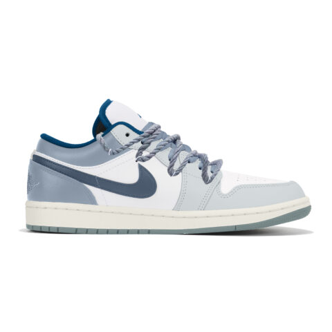 Jordan Air Jordan 1 Abrasion Resistant Abrasion Resistant Low top Vintage Basketball Shoes Unisex Haze Blue