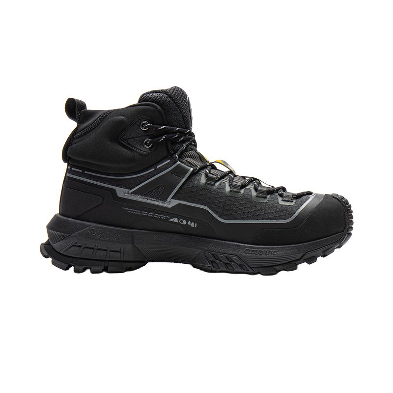 Li Ning Outdoor CF Tracing, Xingchuan Pro Coverage Reflective Rebound High top Hiking Shoes Unisex Night Black