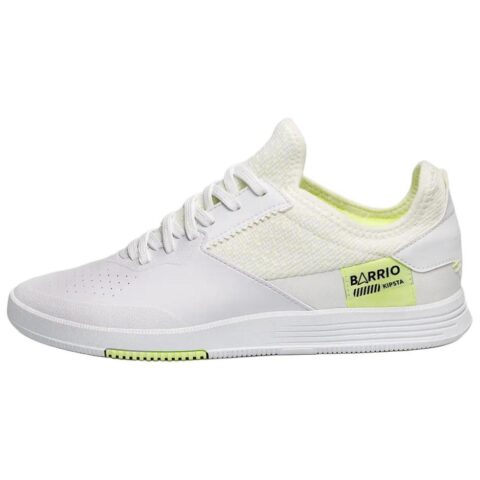 DECATHLON Classic IC/in Cushioning Abrasion Resistant Cushioning, Wear Resistant Soccer Shoes Unisex White Yellow