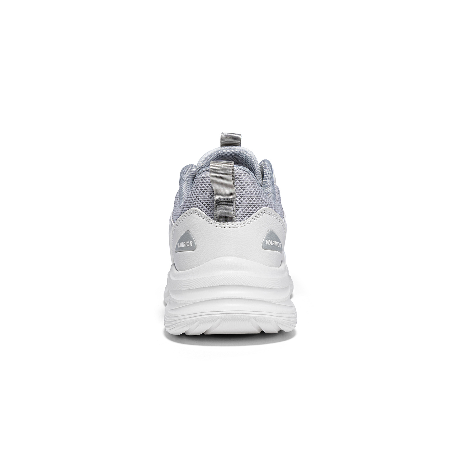 Warrior Cushioning Height Increasing Abrasion Resistant Low top Running Shoes Unisex White Gray