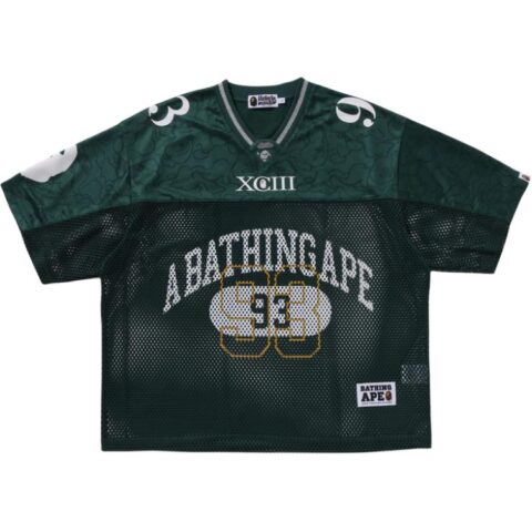 Bape Line Camo Multi Logo Relaxed Fit Football Jersey