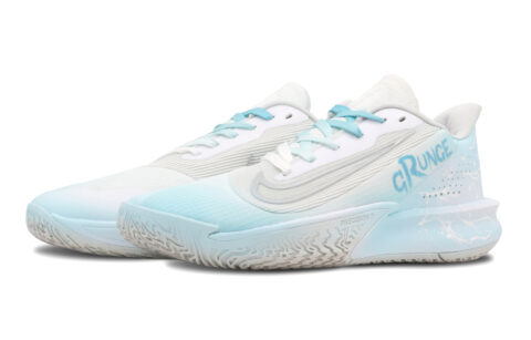 Nike Precision 7 Maris Sal Ice Crystal Cushioning Lightweight Rebound Low top Basketball Shoes Unisex Bright White Blue