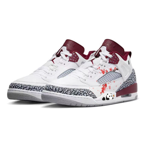 Jordan Spizike Red Plum And Wax Plum, Panda Lying On Its Stomach Abrasion Resistant Slip Resistant Low top