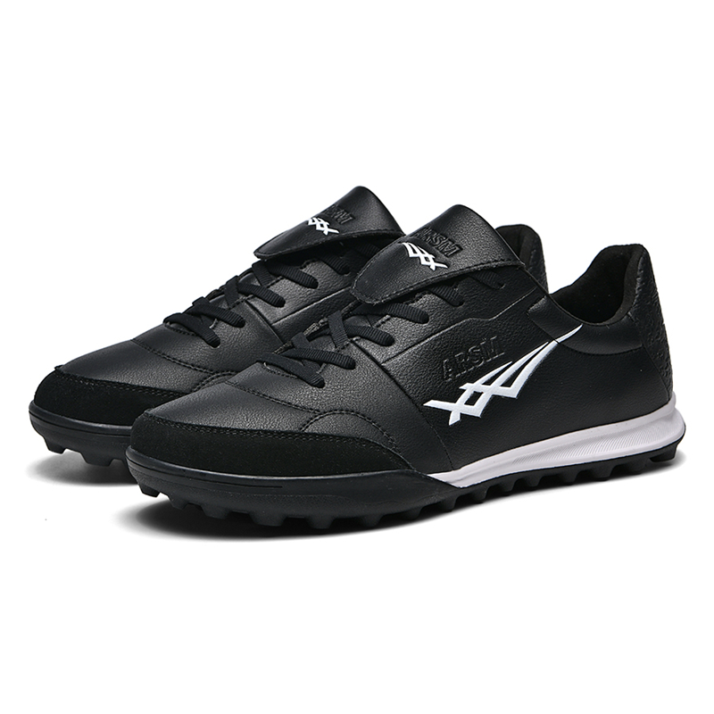 AISHIMENG TF Turf Artificial Turf Slip Resistant Abrasion Resistant Soccer Shoes Men’s Black