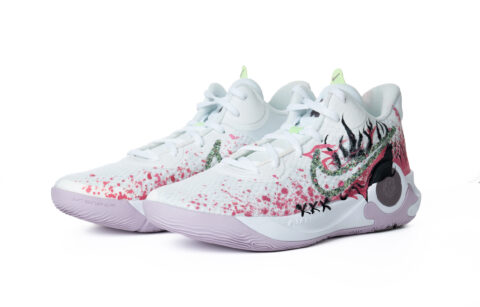Nike KD Trey 5 IX Cushioning Breathable Coverage High top Vintage Basketball Shoes Unisex White Red