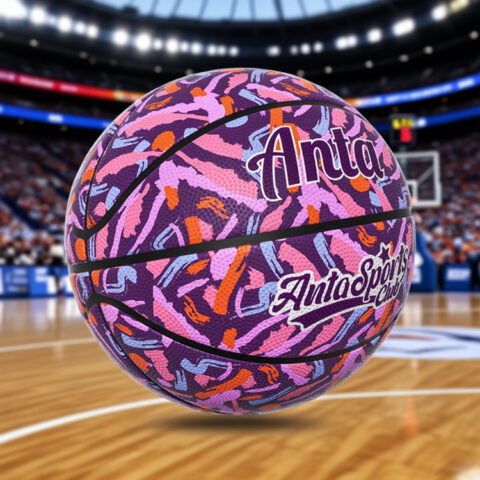 Anta China Mainland Version Rubber Basketball Purple Training Competition Unisex
