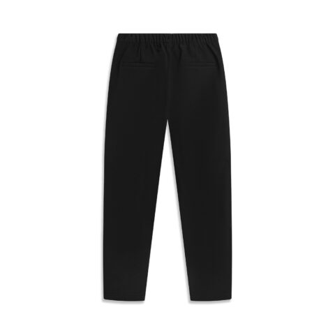 Li Ning Sports Life Collection Straight Fit Fleece Lined Thermal Solid Color Sports Pants Women’s Black