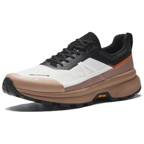 ANTA Champion Pioneer Mountaineering & Hiking Shoes Men’s Low Top Ivory White, Basic Black, Classic Umber Gray