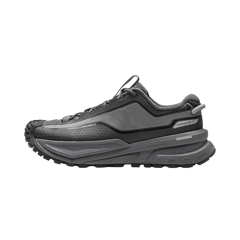 Li Ning Outdoor CF Tracing, Xingchuan Low top Hiking Shoes Unisex Obsidian Gray Elegance