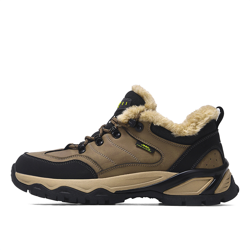 Jeep Comfortable And Versatile Fleece Lined Thermal, Lightweight Casual Low top Mountaineering Hiking Shoes Men's