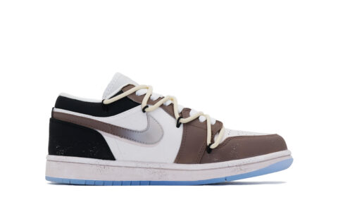 Jordan Air Jordan 1 Slip Resistant Abrasion Resistant Low top Vintage Basketball Shoes Women’s Brown Black