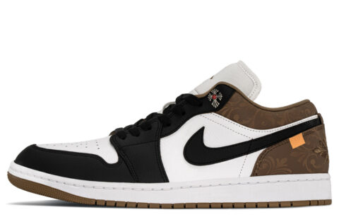 Jordan Baroque, Lucky Totem, Box, Traditional Relief Abrasion Resistant Low top Vintage Basketball Shoes Unisex Mocha