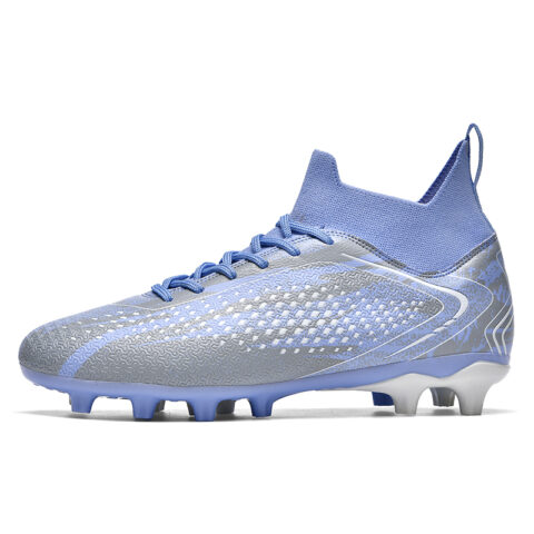 JINLAIKE Soccer Shoes Unisex Mid Top White Purple
