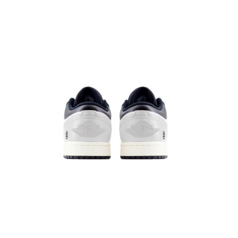 Jordan Air Jordan 1 Fashion Trend Abrasion Resistant Low top Vintage Basketball Shoes Unisex Black Silver