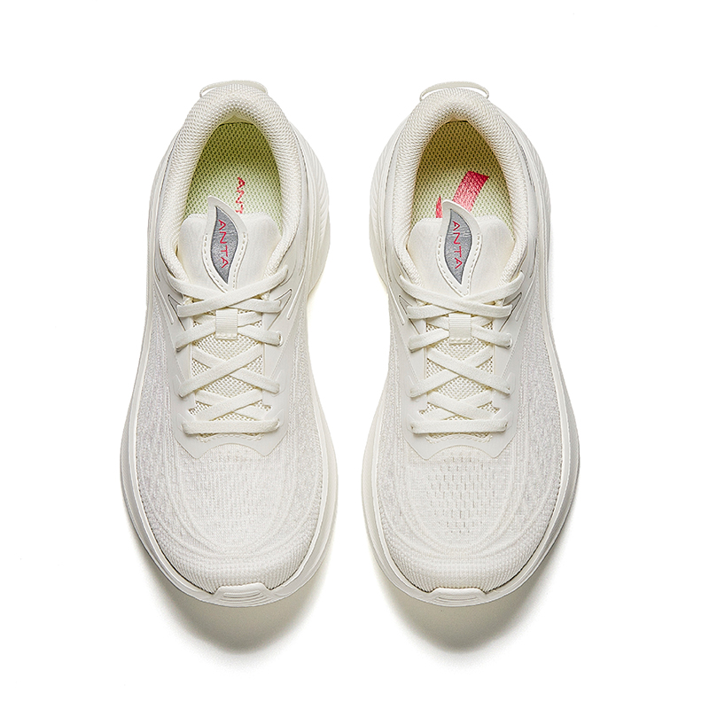Anta Leaf 5.0 Textile, Mesh Slip Resistant Abrasion Resistant Low top Casual Running Shoes Women’s White