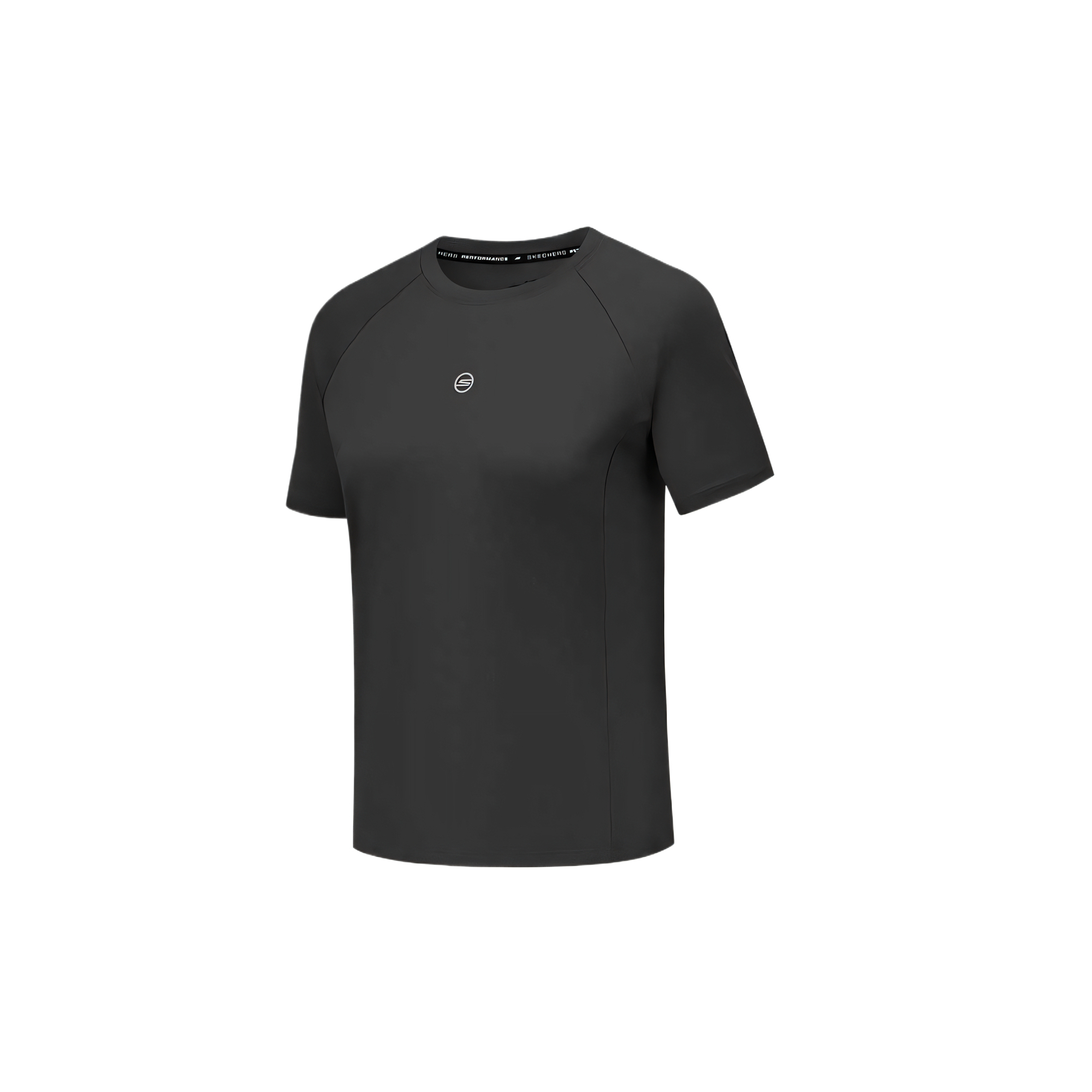 Skechers GODRI Raglan Sleeve T Shirt Women's Carbon Black 0018
