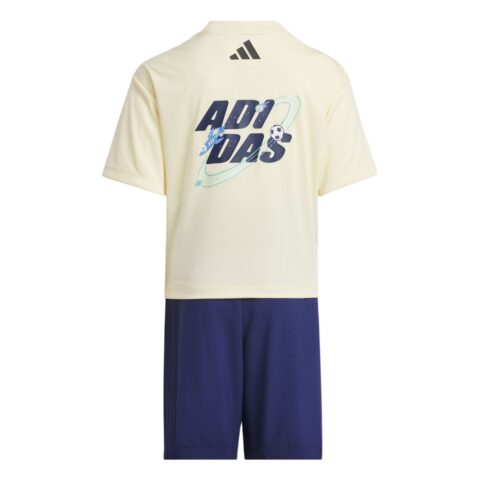 Adidas Casual Sportswear Set Warm Vanilla/Dark Blue Children Aged 3 7 Years Old