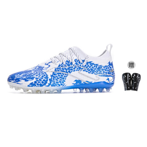 Joma Comfortable Round Toe MG Multi Ground Slip Resistant Abrasion Resistant Soccer Shoes Men's White Blue