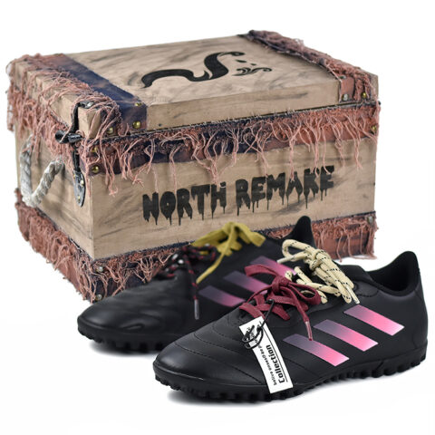 Adidas GOLETTO 8 TF Turf Abrasion Resistant Soccer Shoes Unisex Black Pink