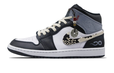 Jordan Air Jordan 1 Vintage Basketball Shoes Men’s Mid Top Black/Gray