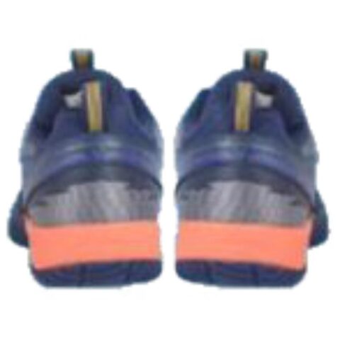 VICTOR Slip Resistant Abrasion Resistant Low top Badminton Shoes Unisex Blue Orange