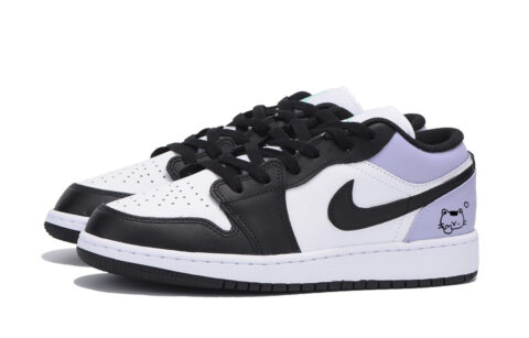 Jordan Air Jordan 1 Abrasion Resistant Low top Vintage Basketball Shoes Men’s Black Purple