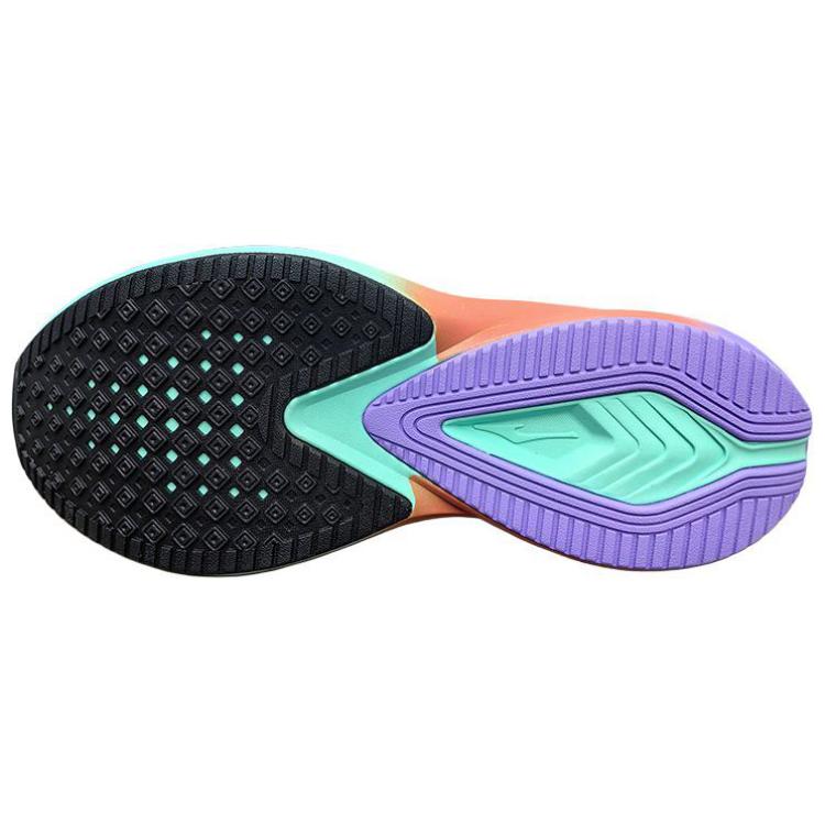 Erke Slip Resistant Abrasion Resistant Low top Casual Running Shoes Men’s Green Red Purple