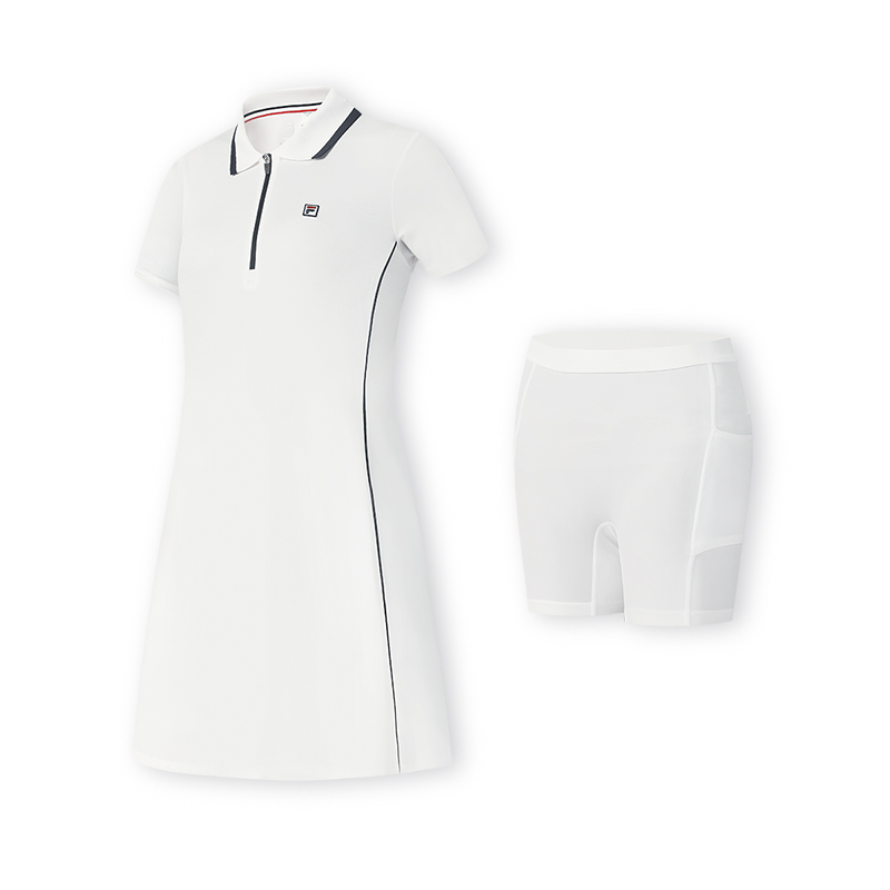 FILA Tennis Tops Women’s Jade White Lapel Moderate